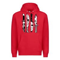 Red knives horror movie friday halloween horror goth evil t shirt Premium Hoodie - InspiraDesign