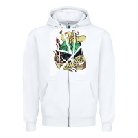 White ROLL INITIATIVE Zipper Hoodie - Bettercallsaul