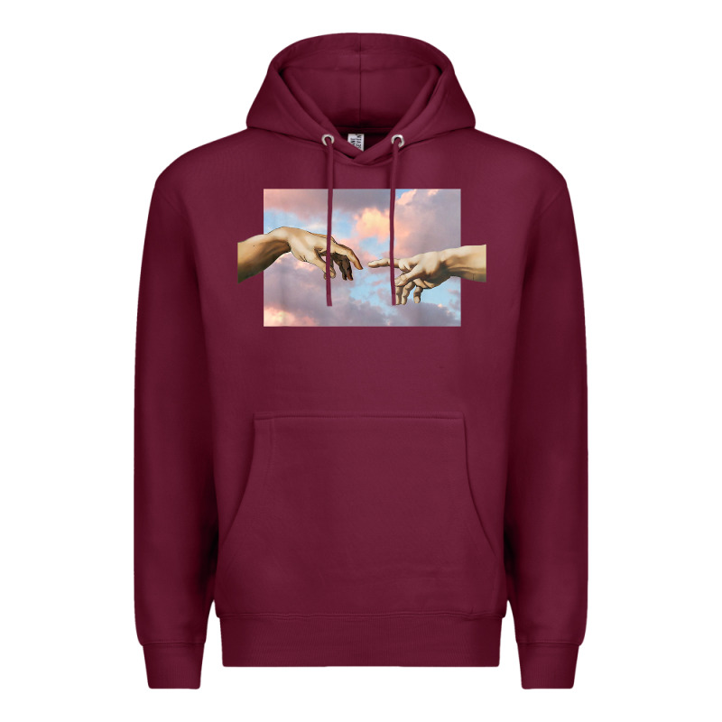 Creation Of Adam Hands Aesthetic T Shirt Premium Hoodie by InspiraDesign | Teevron