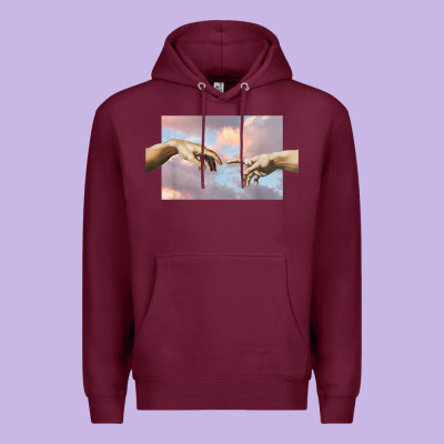 Creation Of Adam Hands Aesthetic T Shirt Premium Hoodie Designed By Inspiradesign