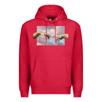 Cardinal creation of adam hands aesthetic t shirt Premium Hoodie - InspiraDesign