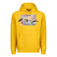 Lemon creation of adam hands aesthetic t shirt Premium Hoodie - InspiraDesign