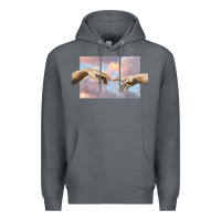 Rock creation of adam hands aesthetic t shirt Premium Hoodie - InspiraDesign