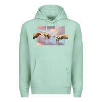 Seafoam creation of adam hands aesthetic t shirt Premium Hoodie - InspiraDesign