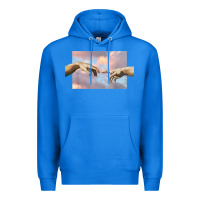 True Royal creation of adam hands aesthetic t shirt Premium Hoodie - InspiraDesign