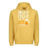 Antique Gold Hocus Pocus I Need Beer To Focus Funny Halloween Witch 1 Premium Hoodie - InspiraDesign