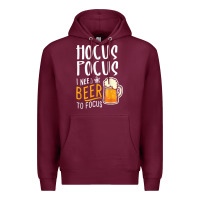 Burgundy Hocus Pocus I Need Beer To Focus Funny Halloween Witch 1 Premium Hoodie - InspiraDesign