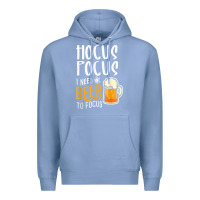 Colony Blue Hocus Pocus I Need Beer To Focus Funny Halloween Witch 1 Premium Hoodie - InspiraDesign