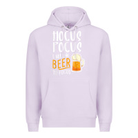 Lilac Hocus Pocus I Need Beer To Focus Funny Halloween Witch 1 Premium Hoodie - InspiraDesign