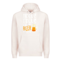 Pale Pink Hocus Pocus I Need Beer To Focus Funny Halloween Witch 1 Premium Hoodie - InspiraDesign
