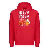 Red Hocus Pocus I Need Beer To Focus Funny Halloween Witch 1 Premium Hoodie - InspiraDesign