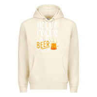 Sandshell Hocus Pocus I Need Beer To Focus Funny Halloween Witch 1 Premium Hoodie - InspiraDesign