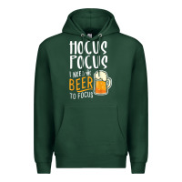 Sports Green Hocus Pocus I Need Beer To Focus Funny Halloween Witch 1 Premium Hoodie - InspiraDesign