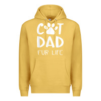 Antique Gold funny cat dad fathers day gift shirt fur life cat tee Premium Hoodie - InspiraDesign