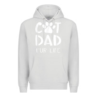 Dove Grey funny cat dad fathers day gift shirt fur life cat tee Premium Hoodie - InspiraDesign
