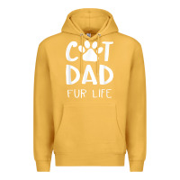 Mustard funny cat dad fathers day gift shirt fur life cat tee Premium Hoodie - InspiraDesign