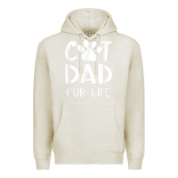 Oatmeal Heather funny cat dad fathers day gift shirt fur life cat tee Premium Hoodie - InspiraDesign