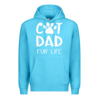 Ocean Blue funny cat dad fathers day gift shirt fur life cat tee Premium Hoodie - InspiraDesign