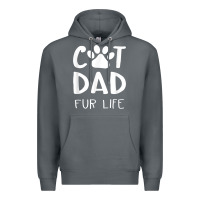 Rock funny cat dad fathers day gift shirt fur life cat tee Premium Hoodie - InspiraDesign