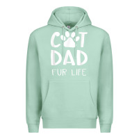 Seafoam funny cat dad fathers day gift shirt fur life cat tee Premium Hoodie - InspiraDesign