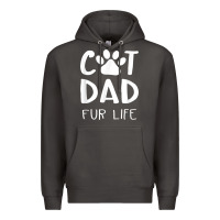 Smoke funny cat dad fathers day gift shirt fur life cat tee Premium Hoodie - InspiraDesign