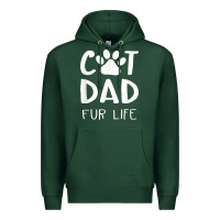 Sports Green funny cat dad fathers day gift shirt fur life cat tee Premium Hoodie - InspiraDesign