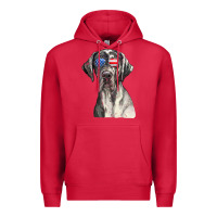 Cardinal great dane sunglasses american usa flag 4th of july fourth t shirt Premium Hoodie - InspiraDesign
