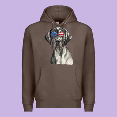 Great Dane Sunglasses American Usa Flag 4th Of July Fourth T Shirt Premium Hoodie Designed By Inspiradesign