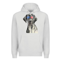 Dove Grey great dane sunglasses american usa flag 4th of july fourth t shirt Premium Hoodie - InspiraDesign
