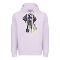 Lilac great dane sunglasses american usa flag 4th of july fourth t shirt Premium Hoodie - InspiraDesign