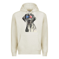 Oatmeal Heather great dane sunglasses american usa flag 4th of july fourth t shirt Premium Hoodie - InspiraDesign