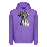 Purple great dane sunglasses american usa flag 4th of july fourth t shirt Premium Hoodie - InspiraDesign