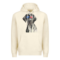 Sandshell great dane sunglasses american usa flag 4th of july fourth t shirt Premium Hoodie - InspiraDesign