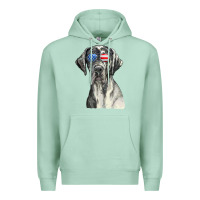 Seafoam great dane sunglasses american usa flag 4th of july fourth t shirt Premium Hoodie - InspiraDesign