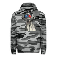 Slate Camo great dane sunglasses american usa flag 4th of july fourth t shirt Premium Hoodie - InspiraDesign