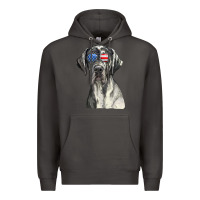 Smoke great dane sunglasses american usa flag 4th of july fourth t shirt Premium Hoodie - InspiraDesign