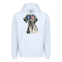 White great dane sunglasses american usa flag 4th of july fourth t shirt Premium Hoodie - InspiraDesign