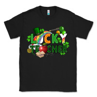 Black lucky teacher St. Patricks Day Classic Tee - FaDigitalArtStudio