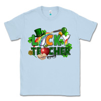 Dusty Blue lucky teacher St. Patricks Day Classic Tee - FaDigitalArtStudio