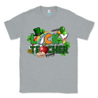 Heather Grey lucky teacher St. Patricks Day Classic Tee - FaDigitalArtStudio