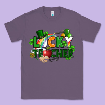 Lucky Teacher St. Patricks Day Classic Tee Designed By Fadigitalartstudio