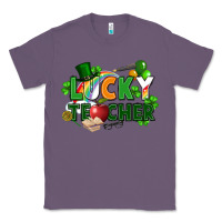 Lavender lucky teacher St. Patricks Day Classic Tee - FaDigitalArtStudio
