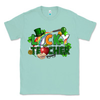 Seafoam lucky teacher St. Patricks Day Classic Tee - FaDigitalArtStudio