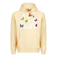 Pina Colada With God All Things Are Possible  Religious Butterfly Art Premium Hoodie - InspiraDesign