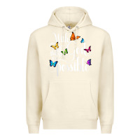 Sandshell With God All Things Are Possible  Religious Butterfly Art Premium Hoodie - InspiraDesign
