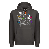 Smoke With God All Things Are Possible  Religious Butterfly Art Premium Hoodie - InspiraDesign