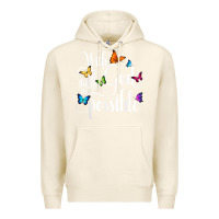 Tofu With God All Things Are Possible  Religious Butterfly Art Premium Hoodie - InspiraDesign