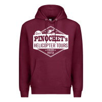Burgundy Pinochet Helicopter Tours Premium Hoodie - InspiraDesign
