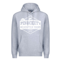 Heather Grey Pinochet Helicopter Tours Premium Hoodie - InspiraDesign