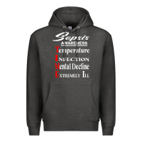 Charcoal Heather Sepsis Awareness  Know Sepsis Signs  Sepsis Surviv Premium Hoodie - InspiraDesign